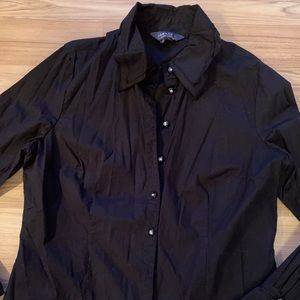 Women’s M Black Buttoned Down Dressy Shirt